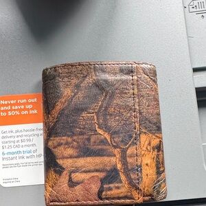 Mossy Oak Camouflage Wallet with Brown and Green Accents